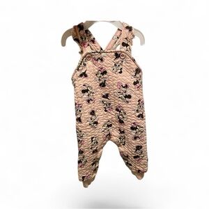 Pink Minnie Mouse Disney Baby Button Overalls Baby Romper 3-6M